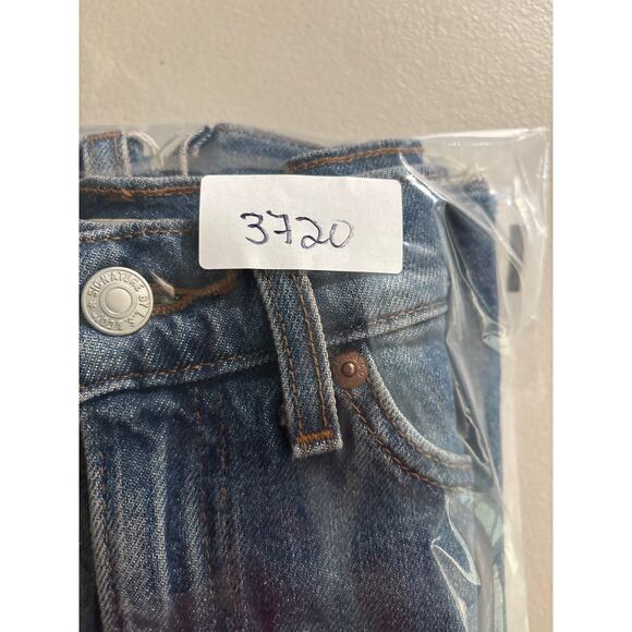 Levi Strauss Denim Maxi Skirt Women's Distressed Slit Mid Rise Comfort Stretch - Picture 10 of 10